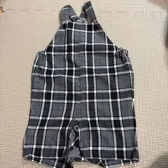 コムサイズム　チェック柄オーバーオール サイズ80