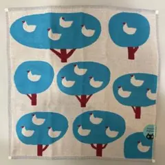 マタノ　アツコ　ことりの森柄　三重ガーゼハンカチ　新品のサムネイル