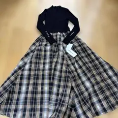 NATURAL BEAUTY BASIC ドッキングニットワンピース PS