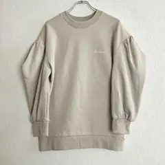 BORDERS at BALCONY ボリュームスリーブ スウェット ベージュ