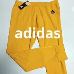 未使用 adidas アディダス フルレングス スポーティタイツ 前とじ 裏起毛のサムネイル
