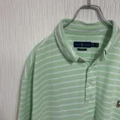 ポロラルフローレン　ポロシャツ　ゆるだぼ　刺繍ロゴ　ポニーワンポイント