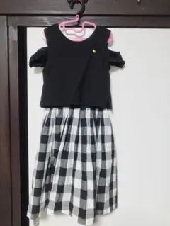 ケイトスペード　切り替え　チェック　ワンピース