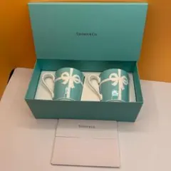 【新品未使用】Tiffany & Co. リボンデザインマグカップ 2個セット