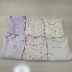 ベビー肌着セット 長袖6点 動物柄 花柄
