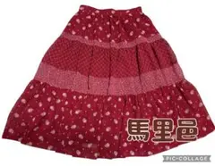 希少✨スピード発送‼️馬里邑ANBY☆昭和レトロ花柄膝丈フレアスカートヴィンテージ