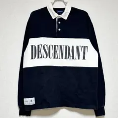 DESCENDANT 長袖ポロシャツ 3 ラガーシャツ 20SS 黒