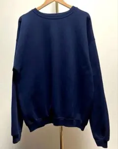 90s Hanes Heavyweight 無地スウェット ネイビー Lのサムネイル