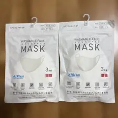 新品＊ユニクロ エアリズム マスク 3枚入り Lサイズ 2点セット 白