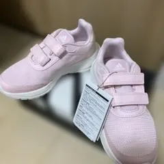 adidas ベルト付きピンクスニーカー　21.5㎝　値引き中