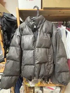 【Snap club】ヴィンテージ加工ビッグスタンドダブルジップ中綿ジャケット