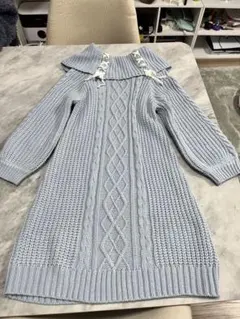 【ぷっくりシールのおまけ付き】アクシーズ　ニットワンピース