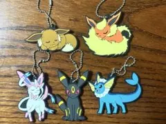 ポケモンタイム イーブイ ニンフィア ラバーキーホルダー ストラップ