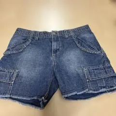 カーゴショートパンツ デニムブルーのサムネイル