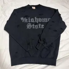 Oklahoma State ダメージ加工 スウェット ブラック