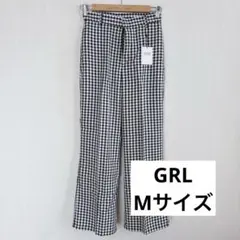 GRL グレイル ギンガムチェック フレアパンツ