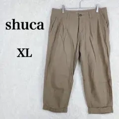【シュカ】チノパン ブラウン系 XL(LL) 麻・コットン使用