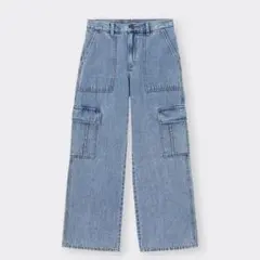 GU♦︎ミドルライズカーゴジーンズ(丈標準71.5～75.5cm) 　Mのサムネイル