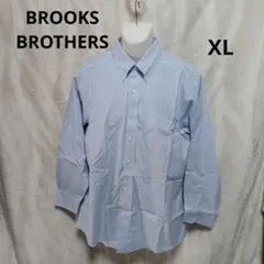 BROOKS BROTHERS⭐水色 ストライプ 長袖ワイシャツ　XL