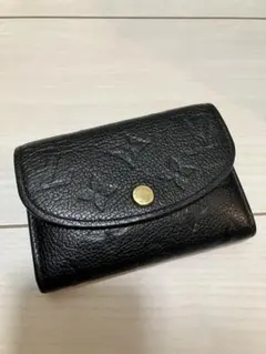 Louis Vuitton 黒レザー三つ折り財布