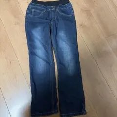 ダークブルー フレアパンツ