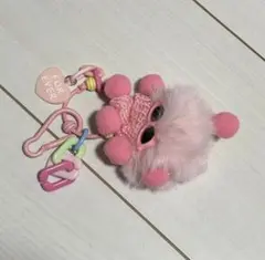 929 【最安値！SALEラスト2点！】薄ピンク じゃらじゃらキーホルダー