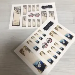 鬼滅の刃　絵巻カフェ　店舗限定　ネームステッカー　魘夢