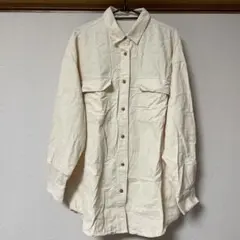 【GU】ジーユー コーデュロイオーバーサイズシャツ(長袖)Q+E