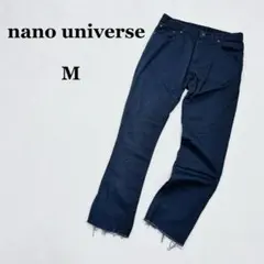 ナノ ユニバース♦︎カットオフ チノパン ネイビー 日本製 コットン／Mのサムネイル
