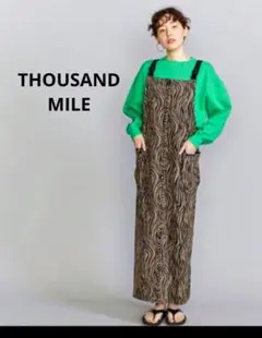 未使用　サウザンドマイル　ジャンパースカート　ゼブラ　フロントジップ