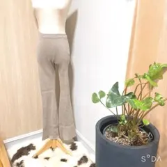 リブフレアパンツ xs