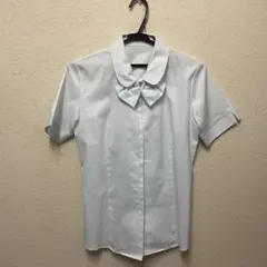 事務服　SELERY 半袖ブラウス ホワイト 9号他　2枚リボン付きのサムネイル