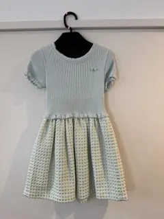 おでかけ子供服【Tocca】水色リブ編みワンピース