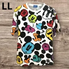 【美品】東京ディズニーリゾート公式 ミッキーマウス 総柄 Tシャツ LLのサムネイル