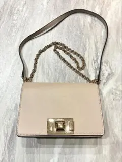 【美品未使用】FURLA チェーンバッグ ショルダーバッグ ピンクベージュのサムネイル