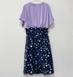 花柄フレアスカート