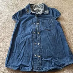 MPS. 女の子デニム半袖ブラウス 120