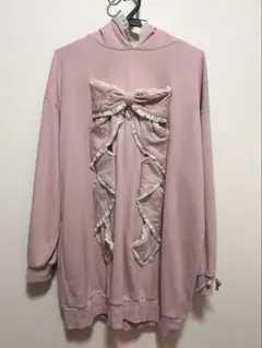 LIZLISA メッセージリボンパーカーワンピース