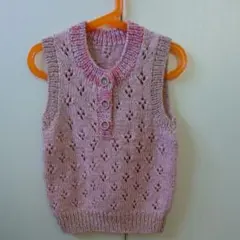 手編み ニットベスト