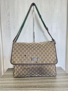 グッチ GUCCI メッセンジャー GGキャンバス シェリーライン A4可 