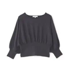 【ナチュラルビューティベーシック 】 クロップドドルマンニット （M） グレー