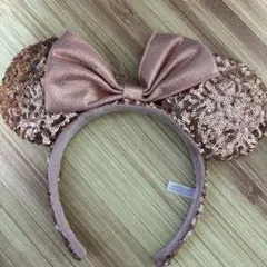 ディズニーリゾート　ミニーマウス　カチューシャ　スパンコール　ピンク