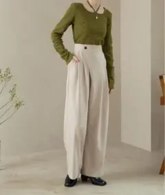 タグ付き　hinari ラップタックパンツ　フリー