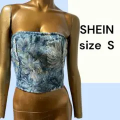 No.159 (☆)SHEIN ジャガードフラワーベアトップ