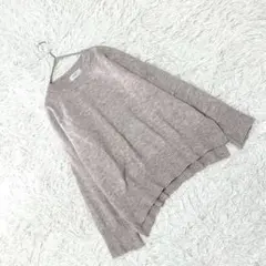 《オペークドットクリップ》 (M) ニットプルオーバー クルーネック メランジ