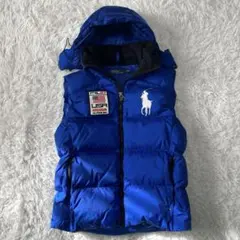 ぶーちゃん様⭐️ポロ ラルフローレン ダウンベスト ビッグポニー 星条旗 青