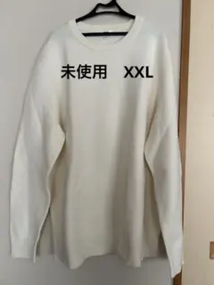 【美品】ユニクロ　ウォッシャブルストレッチミラノリブクルーネックセーター　XXL