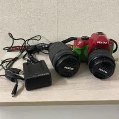 PENTAX K-r、 55-300mm、18-55mmズームキット　希少赤×緑のサムネイル