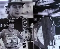 アイルトンセナ選手　直筆サイン　L判　5枚セット　①