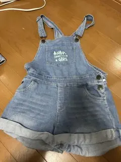 ANAP GIRL デニムオーバーオールショートパンツ 140